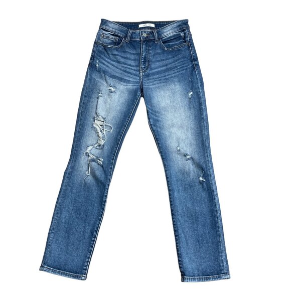 WILLOW & ROOT THE EVERYDAY JEAN SIZE 26 DISTRESSED HIGH RISE STRAIGHT WR620A - Picture 1 of 11